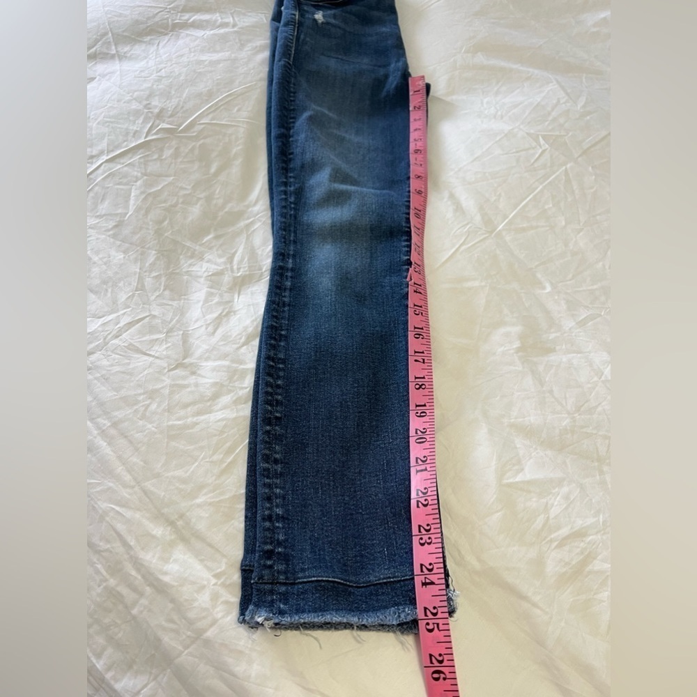 MOTHER Denim Undone Hem LOOKER Ankle Fray Skinny Jeans SZ 25 | Distressed - Picture 10 of 11